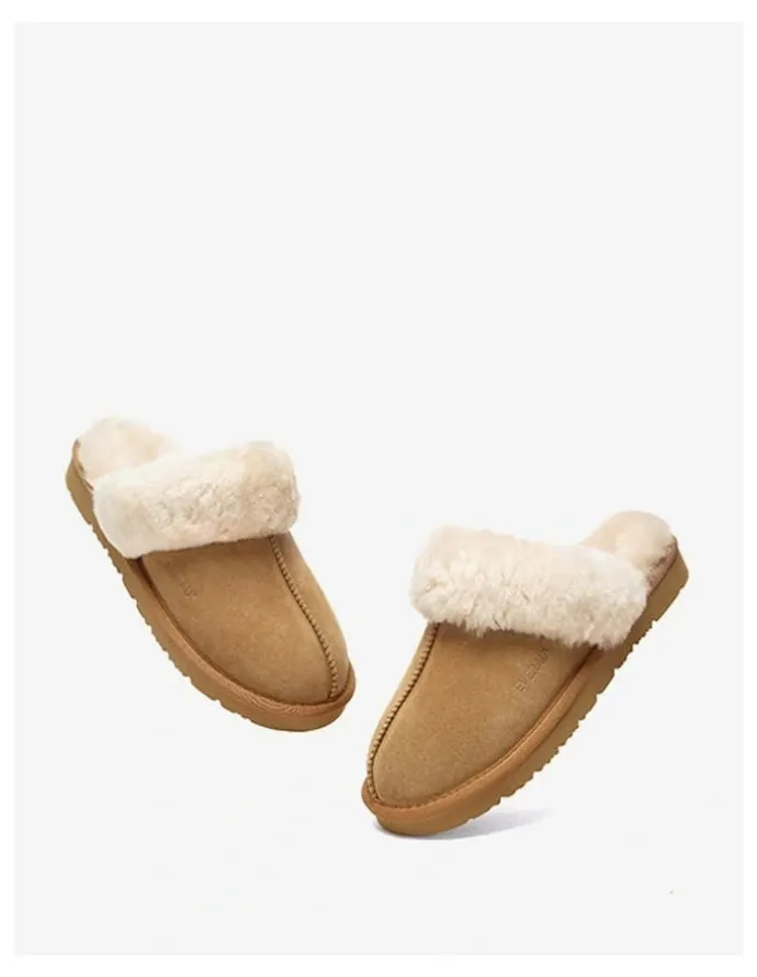 Ever AU Muffin Slipper Suede in Chestnut