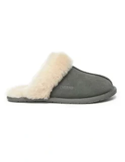 Ever AU Rosa Slipper Suede in Dark Grey