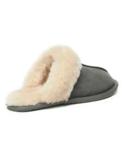 Ever AU Rosa Slipper Suede in Dark Grey