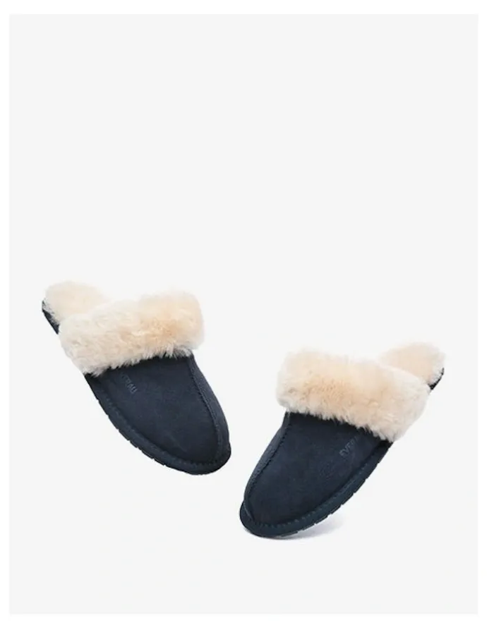 Ever AU Rosa Slipper Suede in Navy Blue