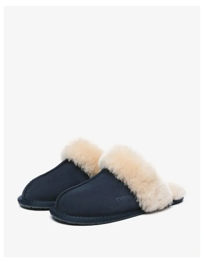 Ever AU Rosa Slipper Suede in Navy Blue