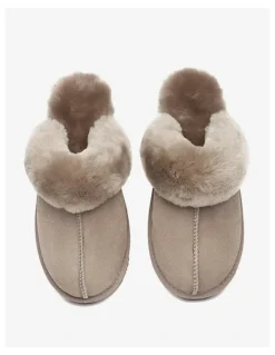 Ever AU Muffin Slipper Suede in Brown