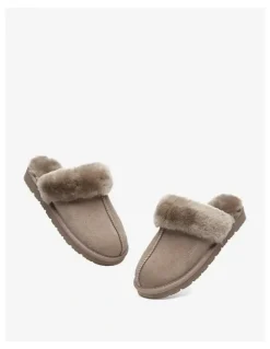 Ever AU Muffin Slipper Suede in Brown