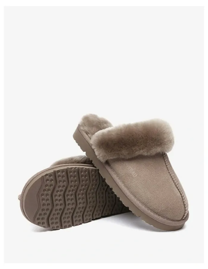 Ever AU Muffin Slipper Suede in Brown