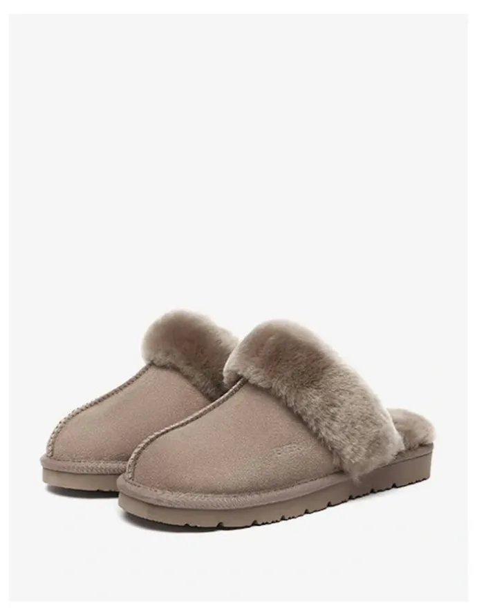 Ever AU Muffin Slipper Suede in Brown