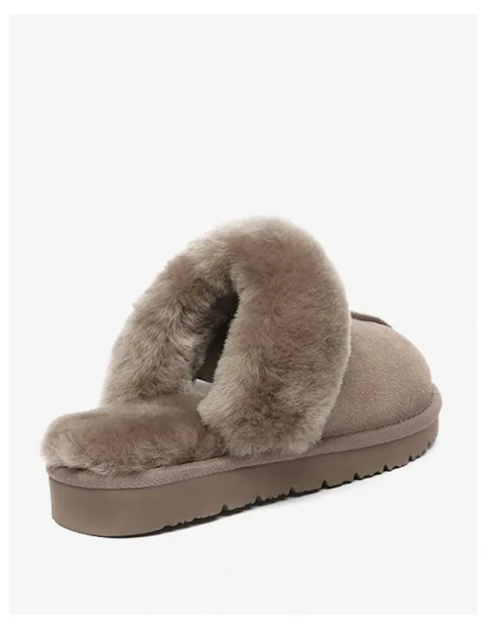 Ever AU Muffin Slipper Suede in Brown