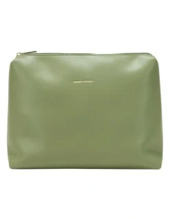 Every Other LARGE STRAW TOTE IN NATURAL STRAW WITH OLIVE TRIM