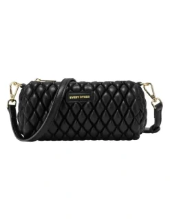 Every Other QUILTED BARREL BAG IN BLACK