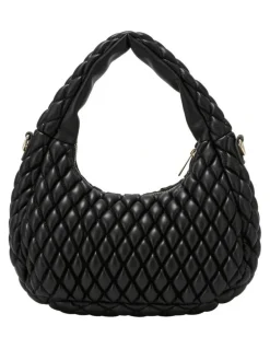 Every Other QUILTED GRAB/CROSS BODY BAG IN BLACK