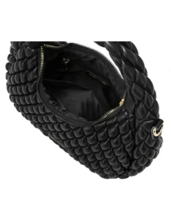 Every Other QUILTED GRAB/CROSS BODY BAG IN BLACK