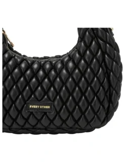 Every Other QUILTED GRAB/CROSS BODY BAG IN BLACK