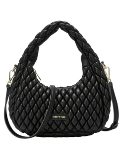 Every Other QUILTED GRAB/CROSS BODY BAG IN BLACK