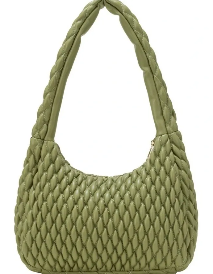 Every Other QUILTED SHOULDER BAG IN OLIVE