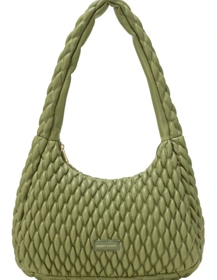 Every Other QUILTED SHOULDER BAG IN OLIVE