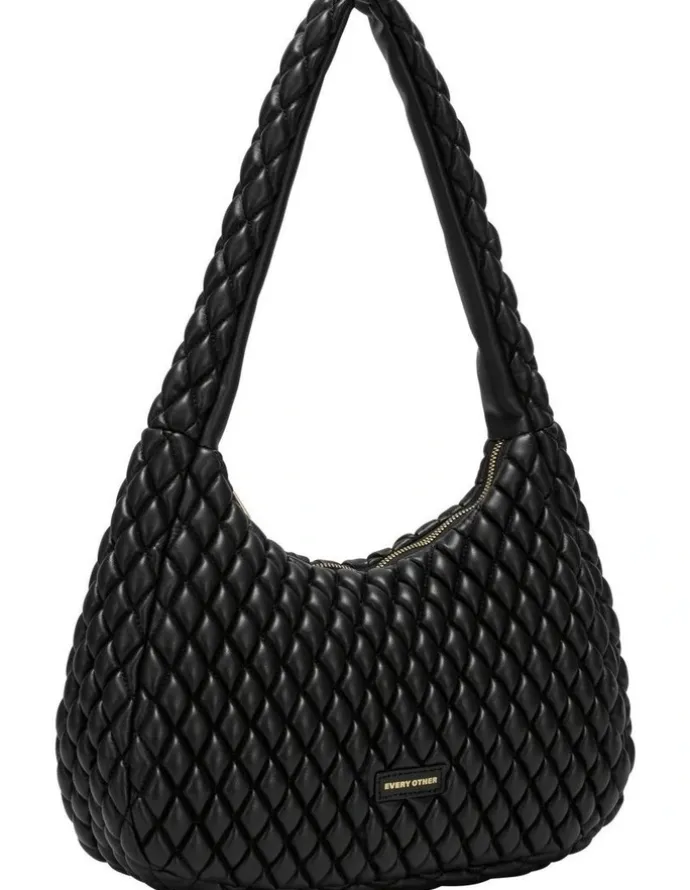 Every Other QUILTED SHOULDER BAG IN BLACK