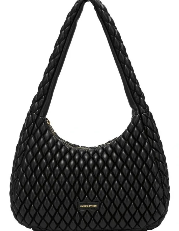 Every Other QUILTED SHOULDER BAG IN BLACK