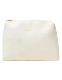Every Other STRAW BOX TOTE BAG IN NATURAL STRAW WITH WHITE TRIM