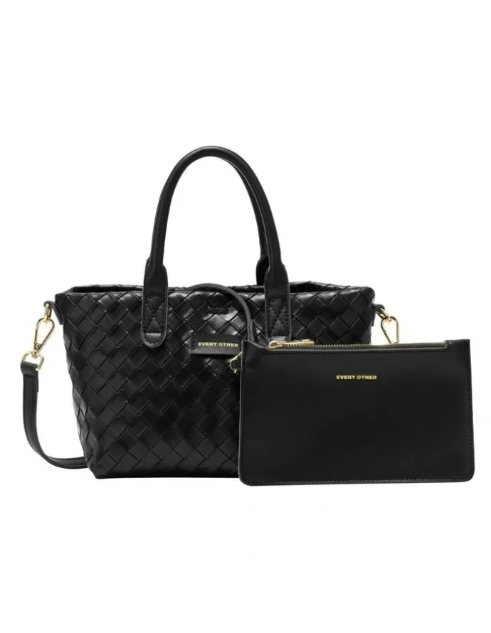 Every Other WOVEN GRAB BAG IN BLACK