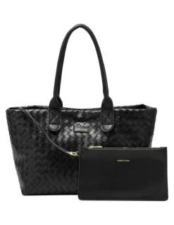 Every Other WOVEN TOTE BAG IN BLACK