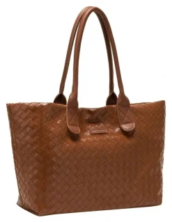 Every Other WOVEN TOTE BAG IN BROWN