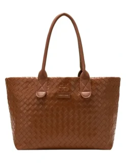 Every Other WOVEN TOTE BAG IN BROWN
