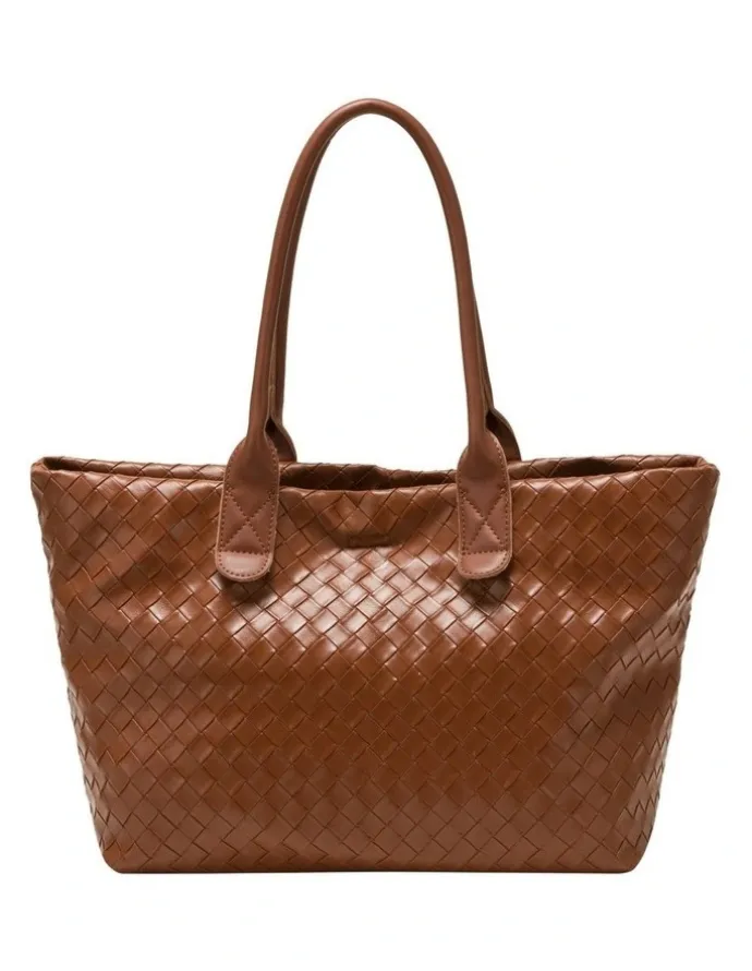 Every Other WOVEN TOTE BAG IN BROWN