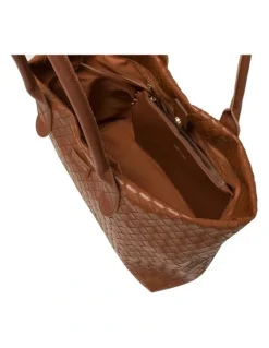 Every Other WOVEN TOTE BAG IN BROWN