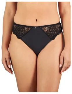 Fayreform Laurel High Cut Brief in Black
