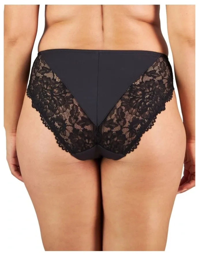 Fayreform Laurel High Cut Brief in Black