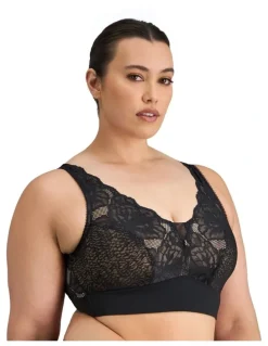 Fayreform Midnight Express Wirefree Bra in Black
