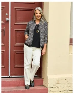 Fella Hamilton Bellini Print Zip Up Jacket in Black