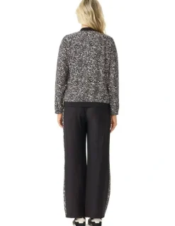 Fella Hamilton Bellini Print Zip Up Jacket in Black