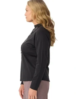 Fella Hamilton Essential Long Sleeve Skivvy Top in Black