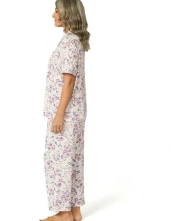 Fella Hamilton Loretta Short Sleeve Crop Pant Pj Set in Multi