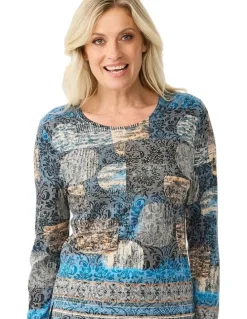 Fella Hamilton Raquel Long Sleeve Burnout Top