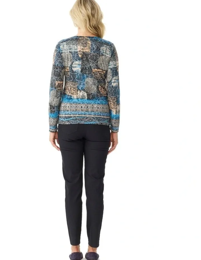 Fella Hamilton Raquel Long Sleeve Burnout Top