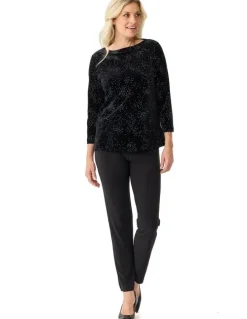 Fella Hamilton Sparkle Velour 3/4 Sleeve Tee