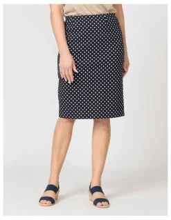 Fella Hamilton Spot Dot Pockets Skirt in Black/White