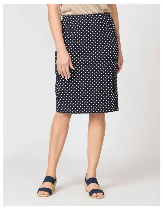 Fella Hamilton Spot Dot Pockets Skirt in Black/White