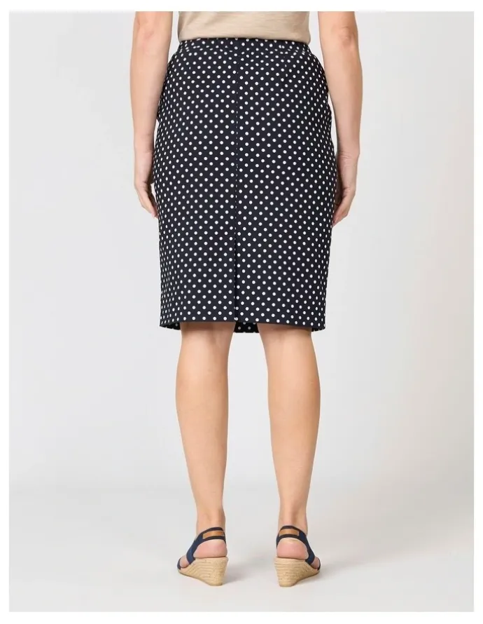 Fella Hamilton Spot Dot Pockets Skirt in Black/White