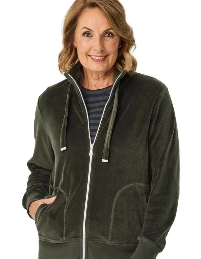 Fella Hamilton Valley Zip Up Velour Jacket