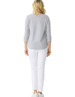 Fella Hamilton Suzy Stretch Long Pull On Jeans in White