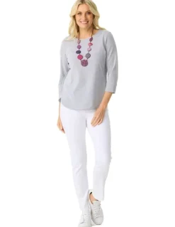 Fella Hamilton Suzy Stretch Long Pull On Jeans in White