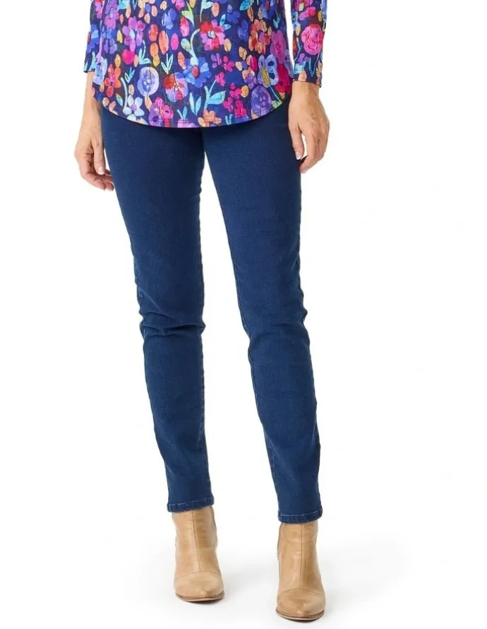 Fella Hamilton Suzy Stretch Long Pull On Jeans in Indigo
