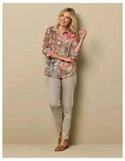 Fella Hamilton Suzy Stretch Long Pull On Jeans in Taupe