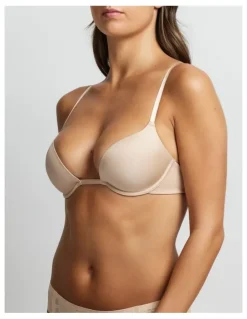 Fine Lines Attitude Extreme Plunge Bra in Caramel