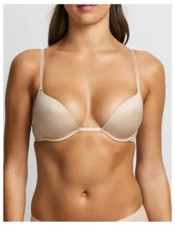 Fine Lines Attitude Extreme Plunge Bra in Caramel