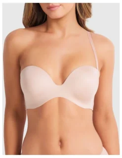 Fine Lines Attitude Full Figure Strapless Bra in Caramel