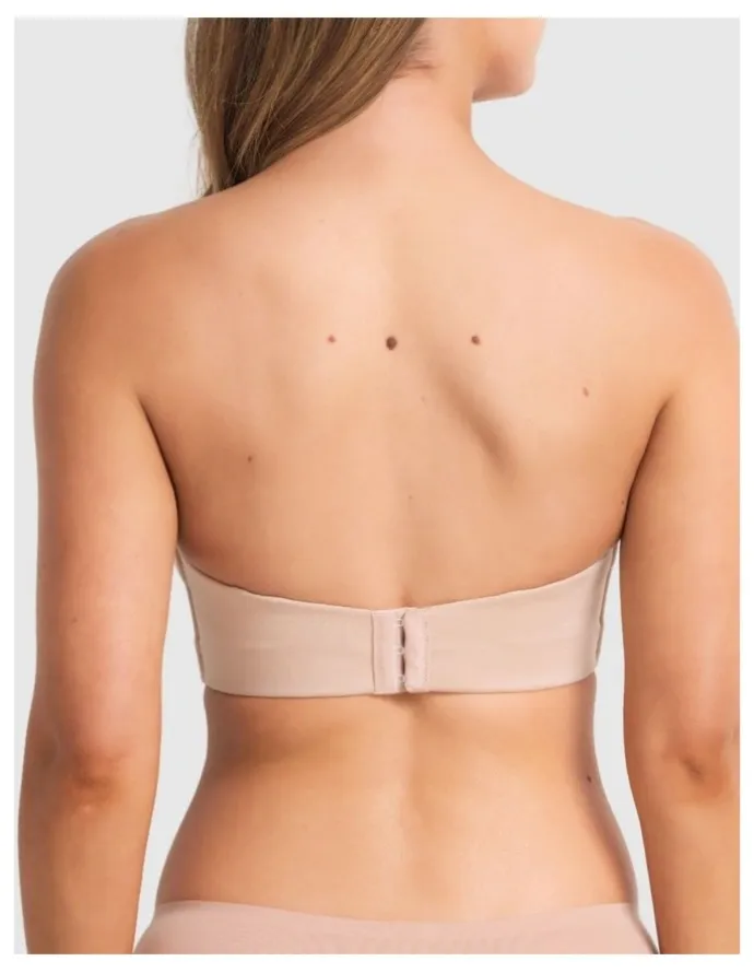 Fine Lines Attitude Full Figure Strapless Bra in Caramel