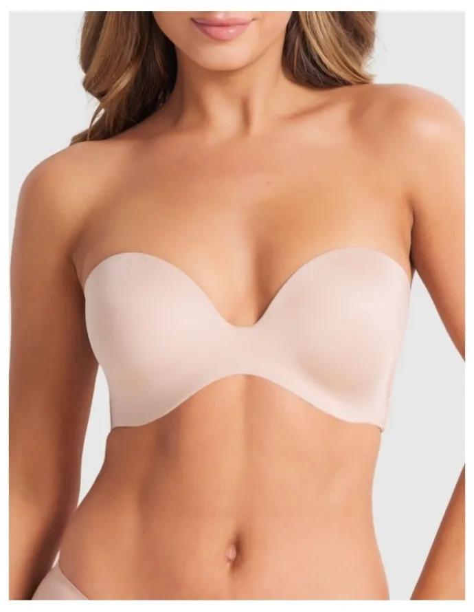 Fine Lines Attitude Full Figure Strapless Bra in Caramel